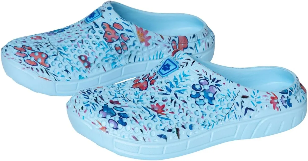 Rainbow Paw Clogs Lightweight Slip On Breathable EVA Water Friendly Quick Dry Durable Animal Lover Shoes Gifts for Women Mom Ladies