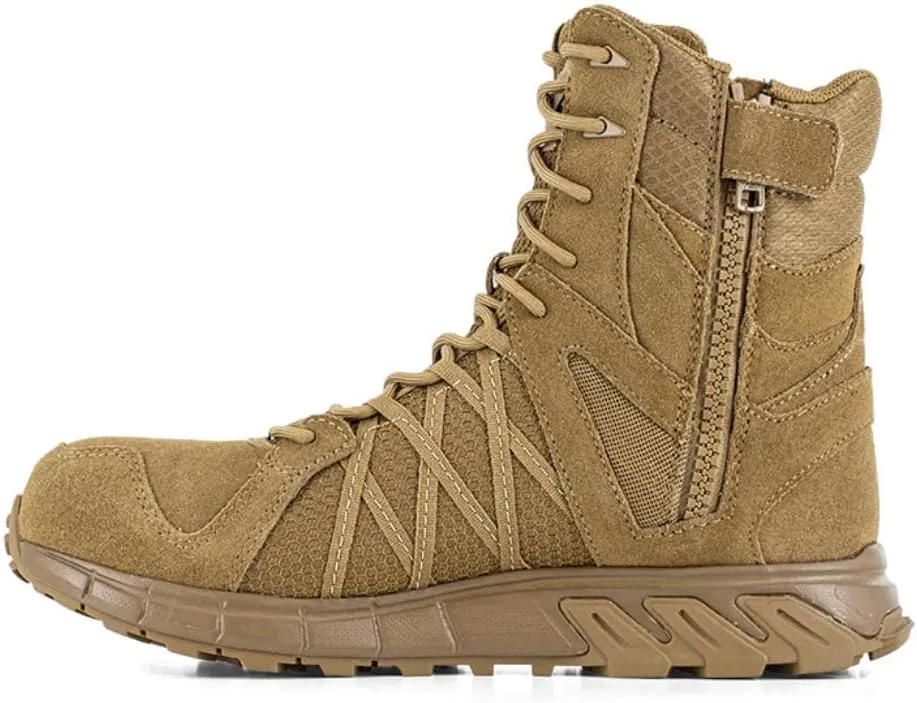 Reebok Men's Rb3462 8" Tactical Boot with Side Zipper Coyote Military