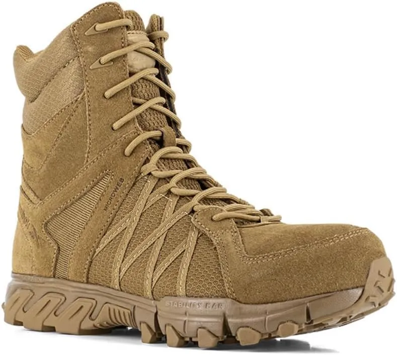 Reebok Men's Rb3462 8" Tactical Boot with Side Zipper Coyote Military