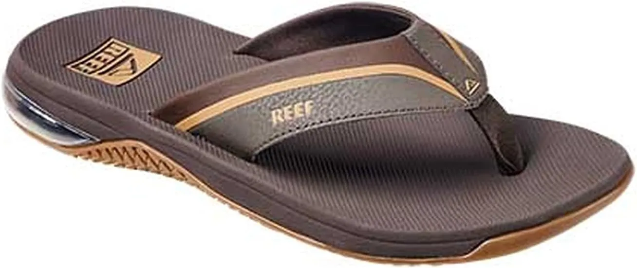 REEF Anchor Men's Beach Flip Flop, Water Friendly, Cushioning Heel Airbag