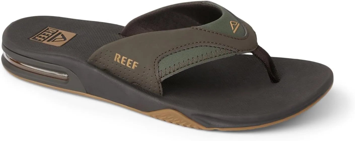REEF Fanning Men's Bottle Opener Flip Flop, Arch Support, Durable Outsole, Water Friendly