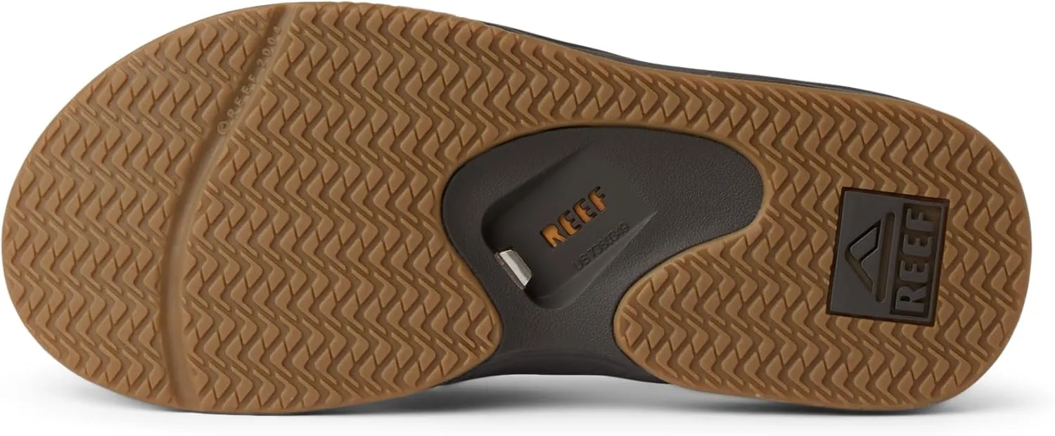 REEF Fanning Men's Bottle Opener Flip Flop, Arch Support, Durable Outsole, Water Friendly