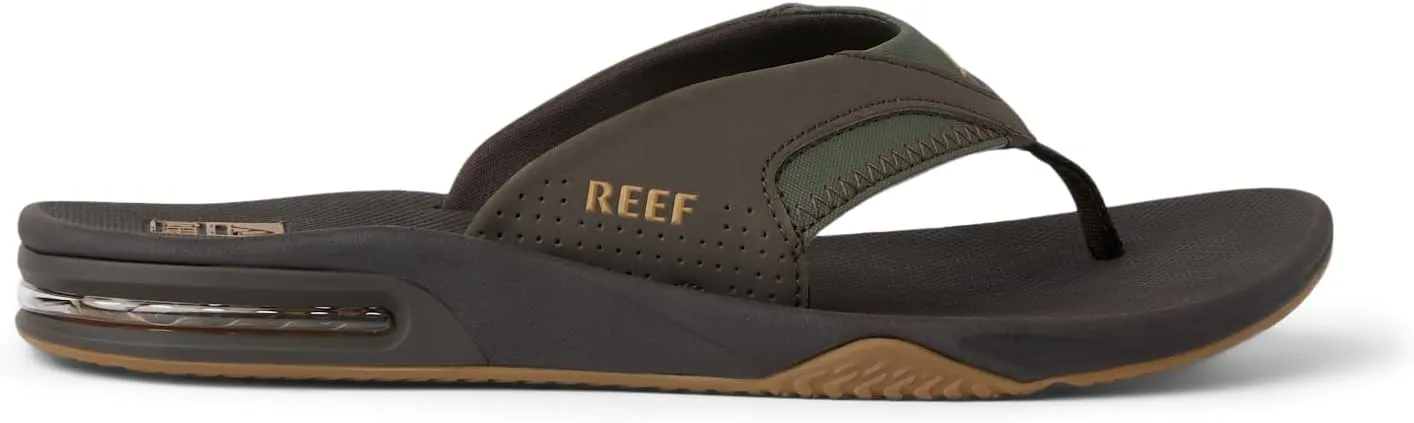 REEF Fanning Men's Bottle Opener Flip Flop, Arch Support, Durable Outsole, Water Friendly
