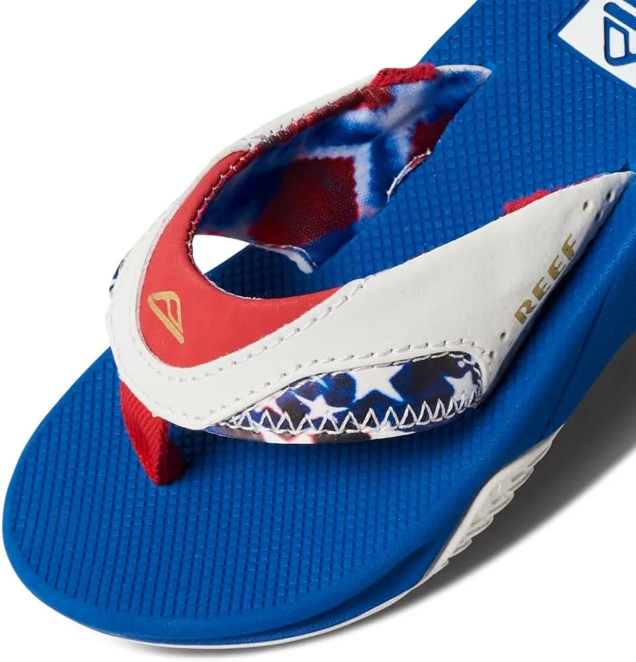 REEF Kids' Fanning Flip Flop, Arch Support, Durable Outsole, Water Friendly