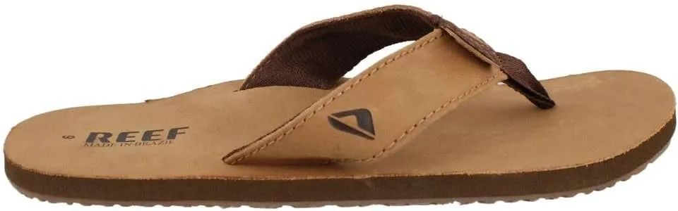 REEF Leather Smoothy Men's Flip Flop, No Break In Period Leather, Durable Outsole