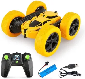 Remote Control Car, 2.4Ghz Double Sided 360° Rotating RC Crawler with Headlights, 4WD Off Road Drift RC Race Car Toy for Boys and Girls Aged 3-12