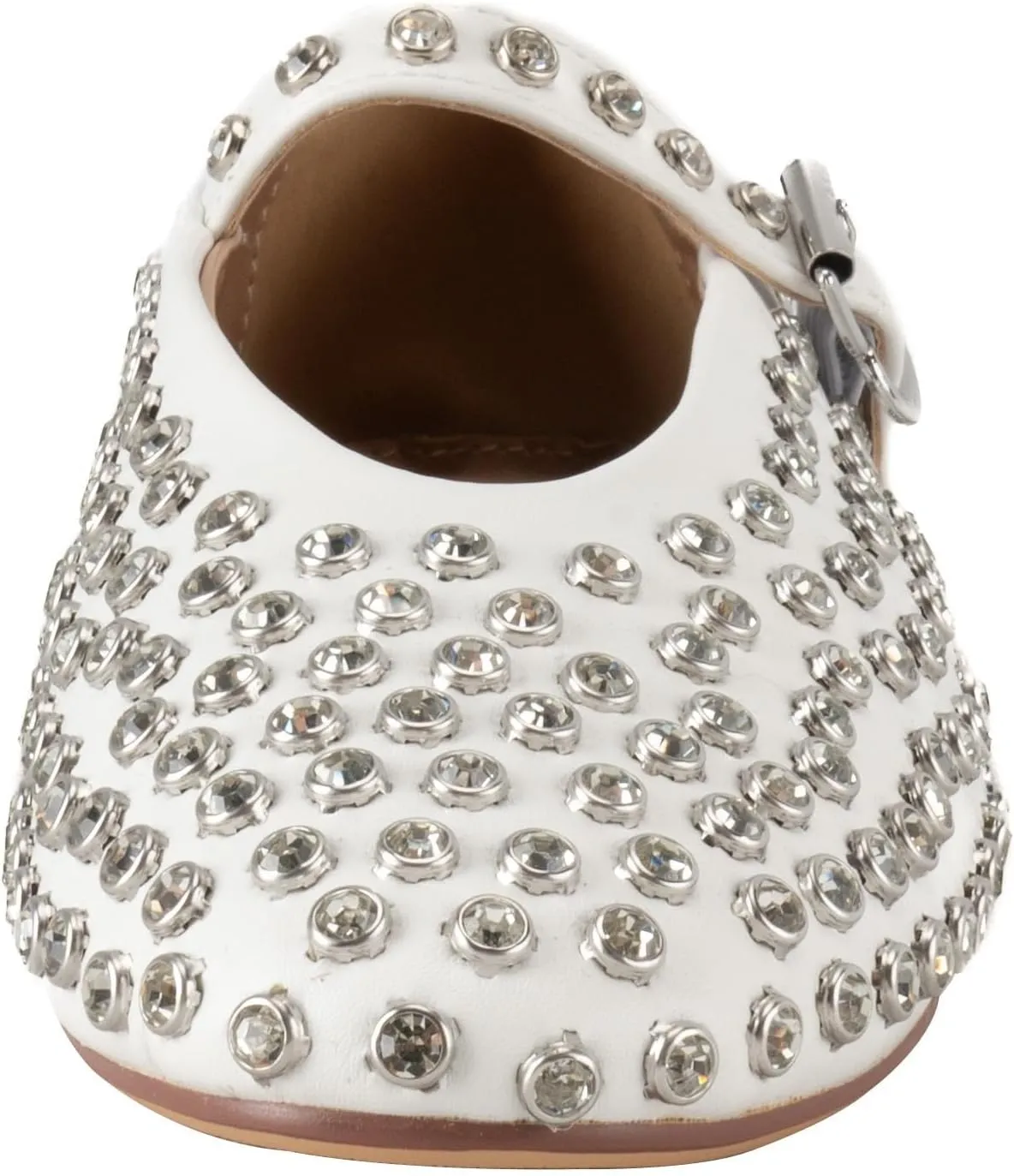 Rhinestone Flats for Women Crystal Studded Mary Jane Ballet Flats Shoes Buckle Strap Sparkly Casual Dress Ballerina Shoes