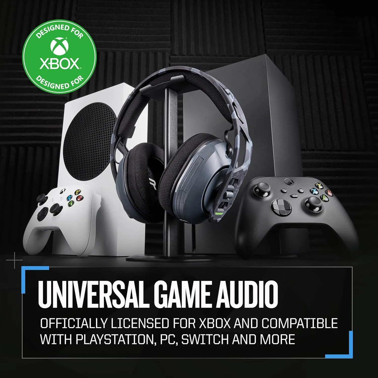 RIG 600 PRO HX Dual Wireless Universal Gaming Headset with Bluetooth for Xbox Series X|S, Xbox One, PlayStation PS4, PS5, Nintendo Switch, PC, USB, Steam Deck, Android and iPhone – Urban Camo