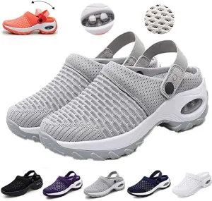 RJDJ Air Cushion Orthopedic Slip On Shoes, Air Cushion Slip-On Soft Arch Support Orthopedic Diabetic Walking Shoes for Women