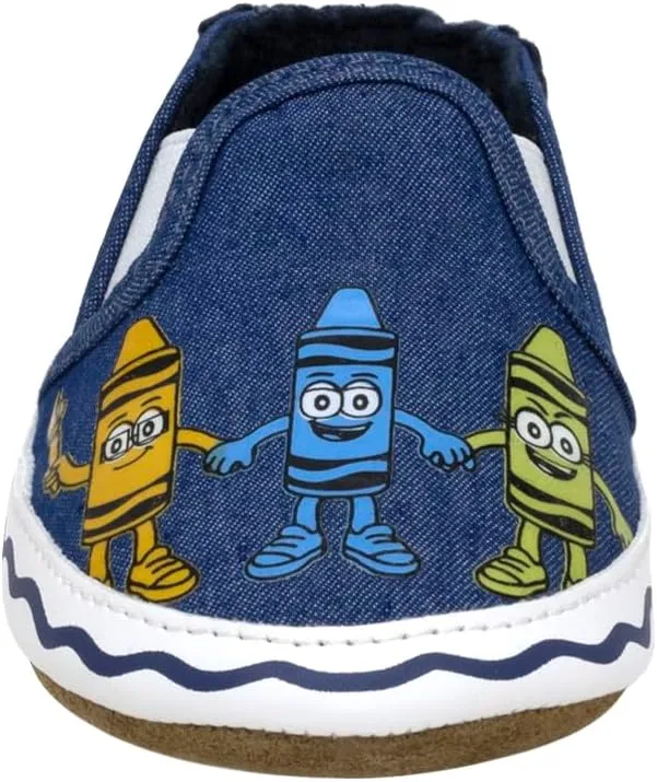 Robeez Baby Boys and Unisex Soft Soles Slip-Resistant Crib Shoes Slippers for Infant and Toddler, 0-24 Months
