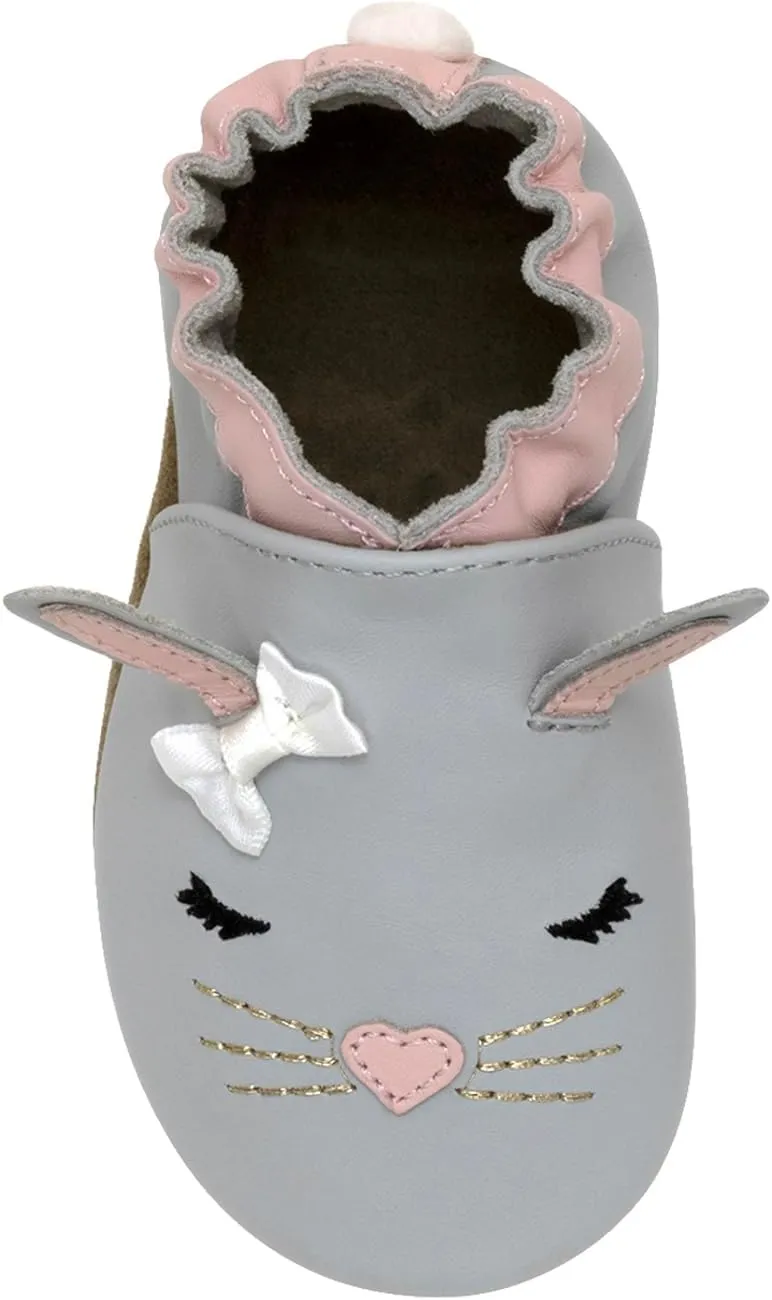 Robeez Baby Girls and Unisex Soft Soles Slip-Resistant Crib Shoes Slippers for Infant and Toddler, 0-24 Months