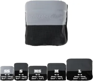 Rope Bag Racing Mesh MK2 - Lightweight, Durable, Water-Drain Technology with SNAD Fixing Solution (Black/Grey, Small, Short)