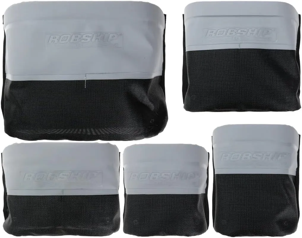 Rope Bag Racing Mesh MK2 - Lightweight, Durable, Water-Drain Technology with SNAD Fixing Solution (Black/Grey, Small, Short)