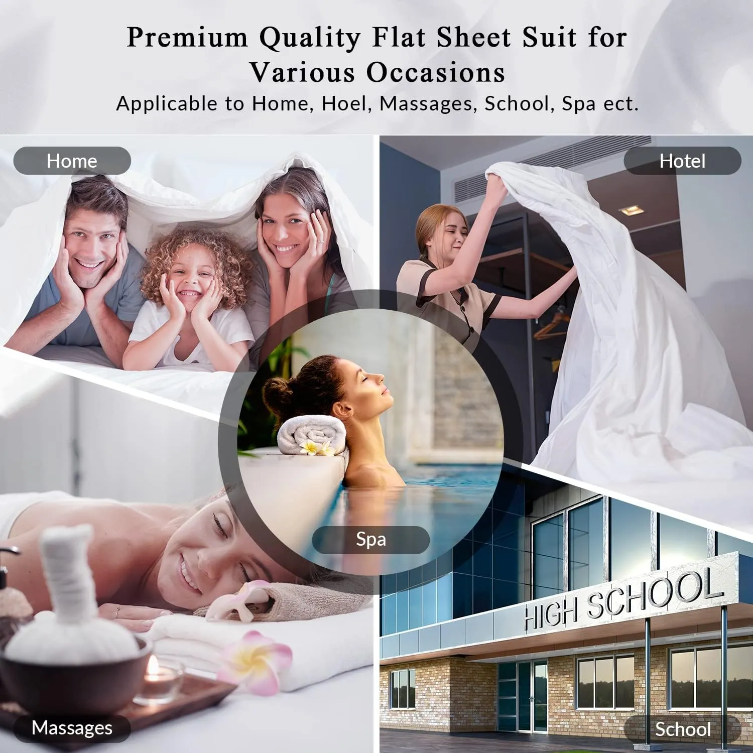 Royale Linens 2 Pack Bulk Flat Sheet Set - Top Sheets - Soft 1800 Microfiber - Wrinkle & Stain Resistant - for Hotel, Massage Table, Hospital, Dorm - Twin Flat Sheet Sold Separately (Twin, Sand)