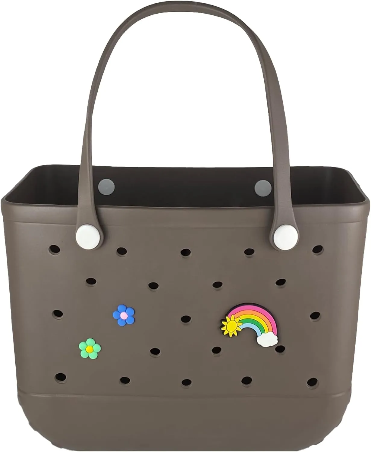 Rubber Beach Bag Waterproof Washable Tip-Proof Durable Tote Bag for Beach Pool Sports Modern Versatile Rubber Tote