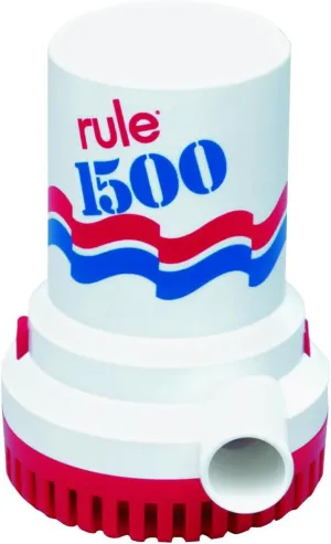 Rule High-Performance 1500GPH, 24 Volt Water Pump for Boats - Bilge Pump with Pressure Switch, Submersible Pump, and Float Switch - Ideal for Marine Accessories, Boating supplies, and Bilge Pumps