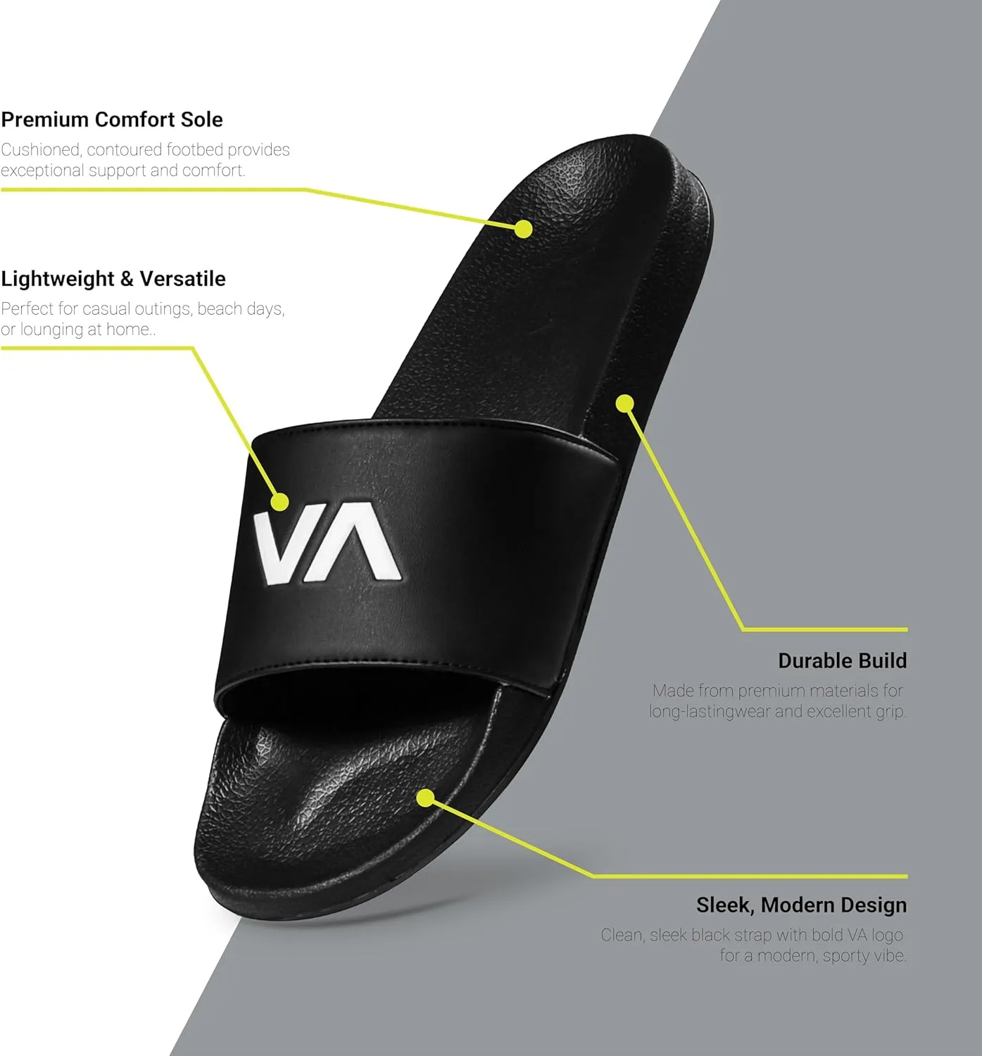 RVCA Men's Sport Slide Flip-Flop