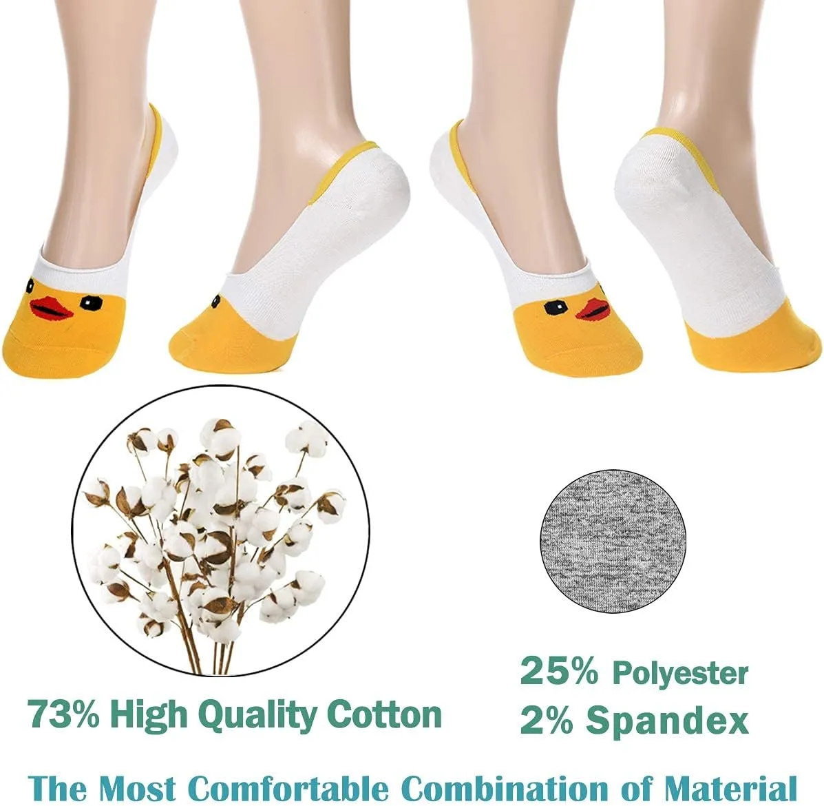 RYI 9-10 pack Women Cute No Show Liner Socks for Flats Slip on Shoes Invisible Hidden Low Profile for Boat Shoe 9-11