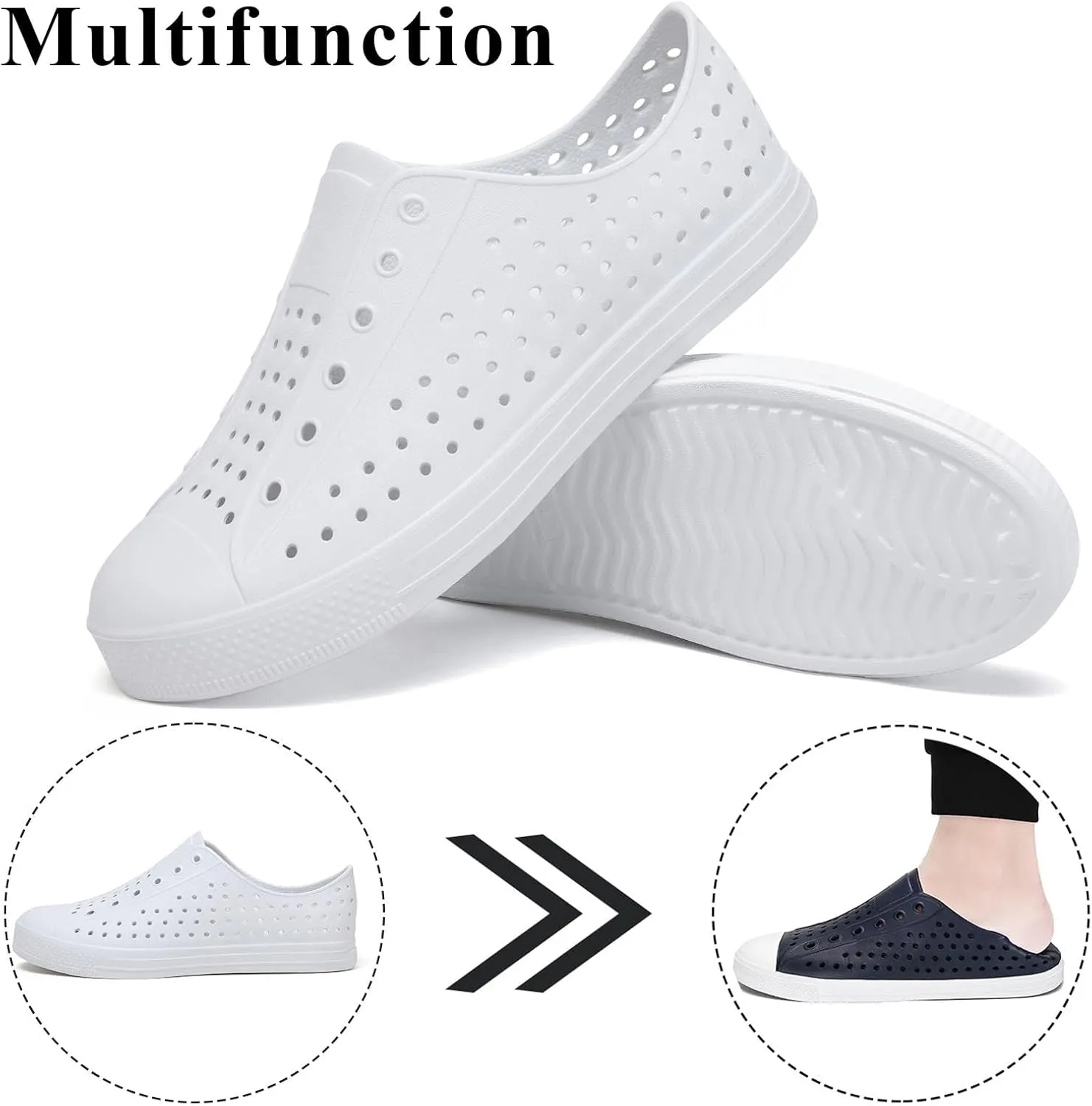SAGUARO Mens Garden Shoes for Women Breathable Slip-On Gardening Clogs Quick Dry Non-Slip Water Shoe Outdoor Beach Sandals Aero XVII