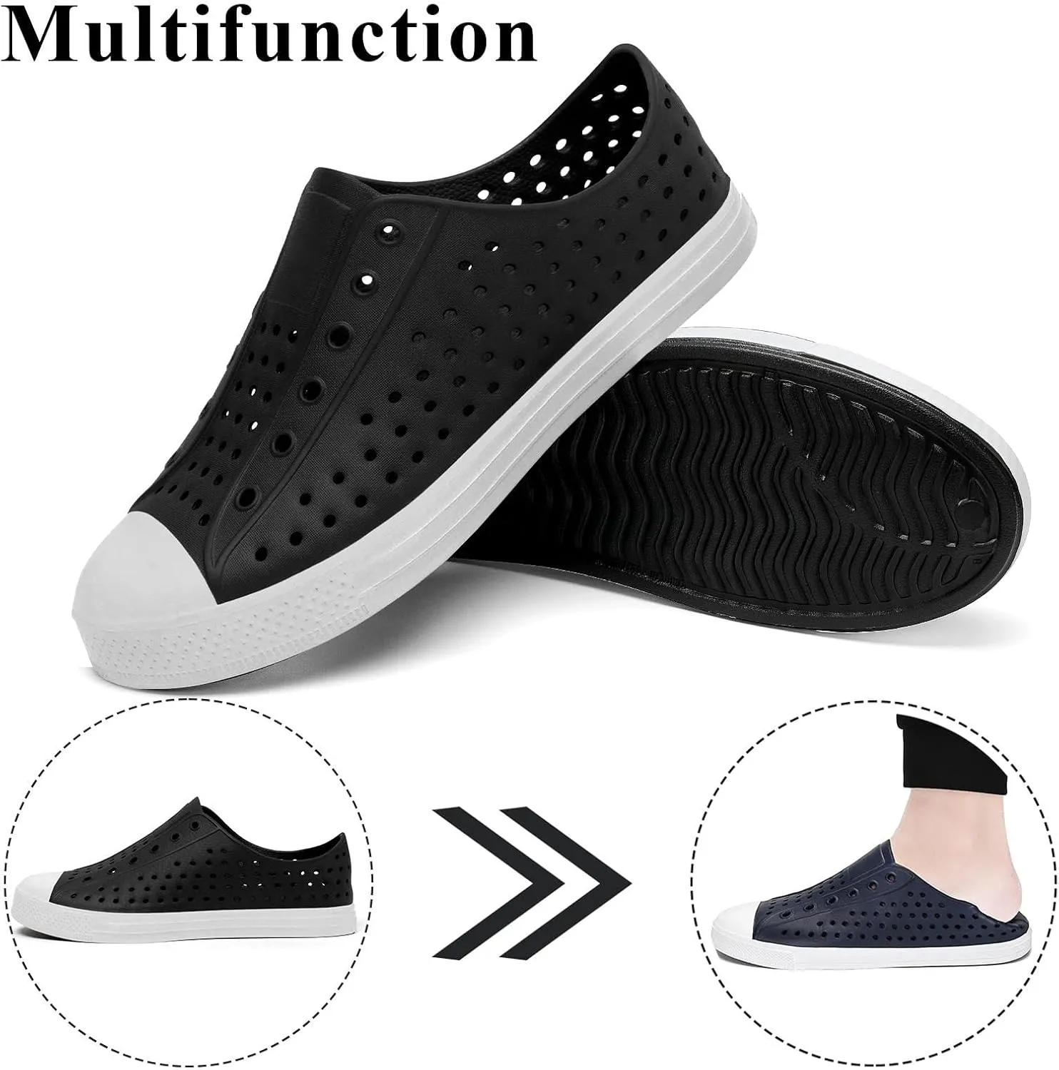SAGUARO Mens Garden Shoes for Women Breathable Slip-On Gardening Clogs Quick Dry Non-Slip Water Shoe Outdoor Beach Sandals Aero XVII