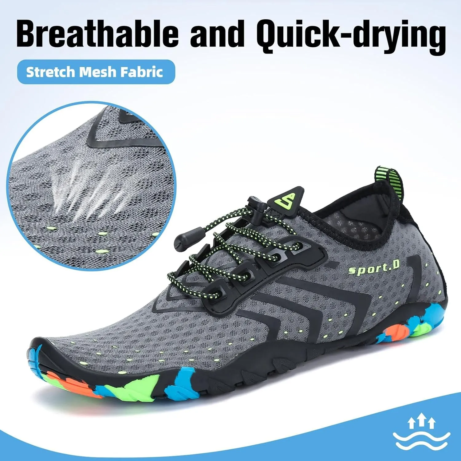 SAGUARO Quick-Dry Water Shoes for Women – Swim Shoes, Beach Shoes, Aqua Shoes with Lightweight, Breathable, Slip-Resistant Design for Pool & Outdoor Use