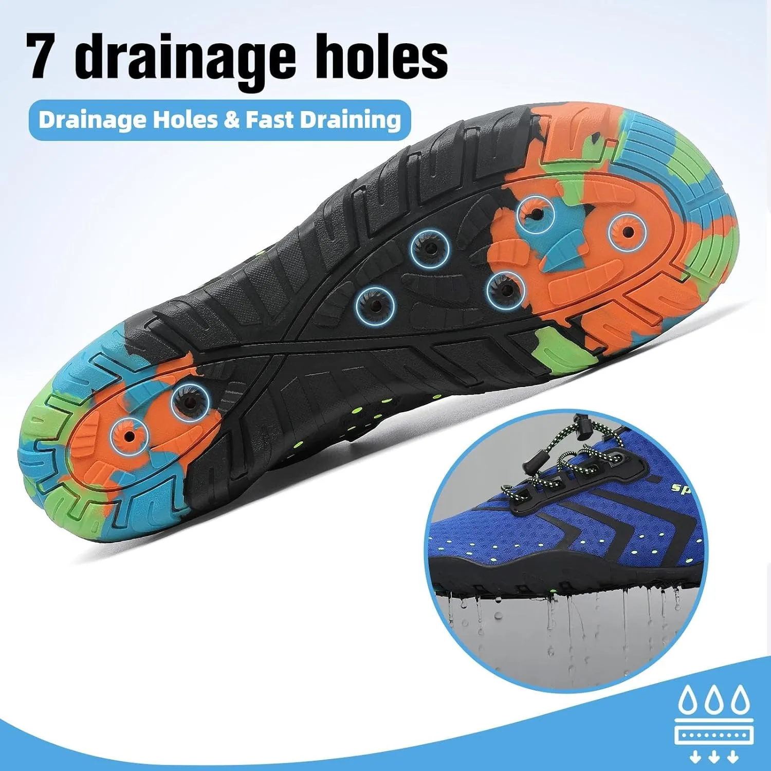 SAGUARO Quick-Dry Water Shoes for Women – Swim Shoes, Beach Shoes, Aqua Shoes with Lightweight, Breathable, Slip-Resistant Design for Pool & Outdoor Use
