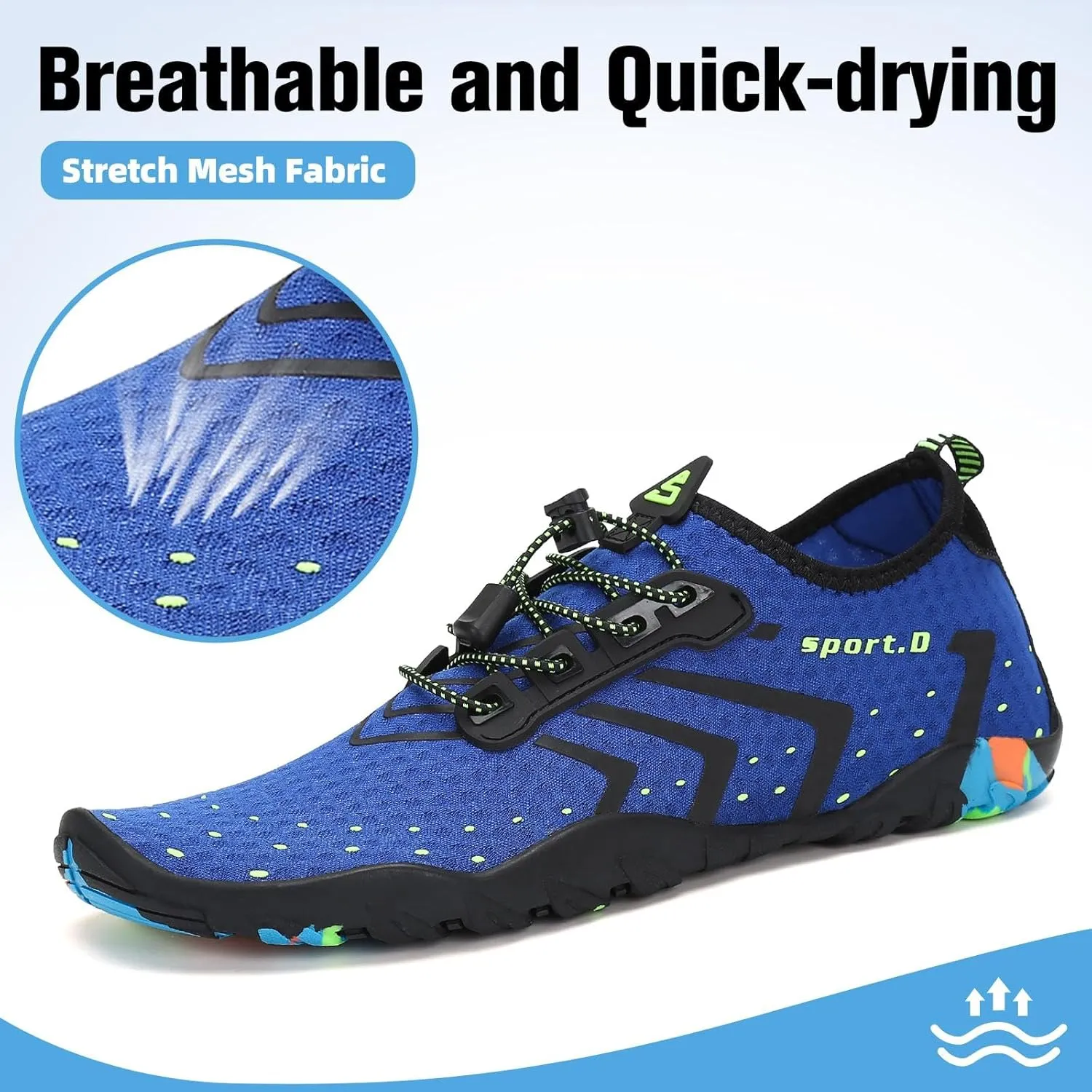 SAGUARO Quick-Dry Water Shoes for Women – Swim Shoes, Beach Shoes, Aqua Shoes with Lightweight, Breathable, Slip-Resistant Design for Pool & Outdoor Use
