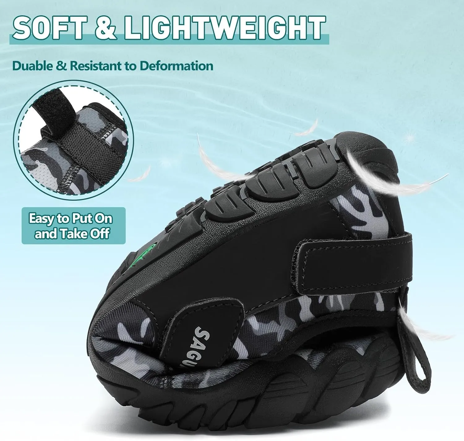 SAGUARO Women's Men's Water Shoes Quick-Dry Swiming Aqua Surf Beach Kayak Barefoot Shoes Wide Toe Box