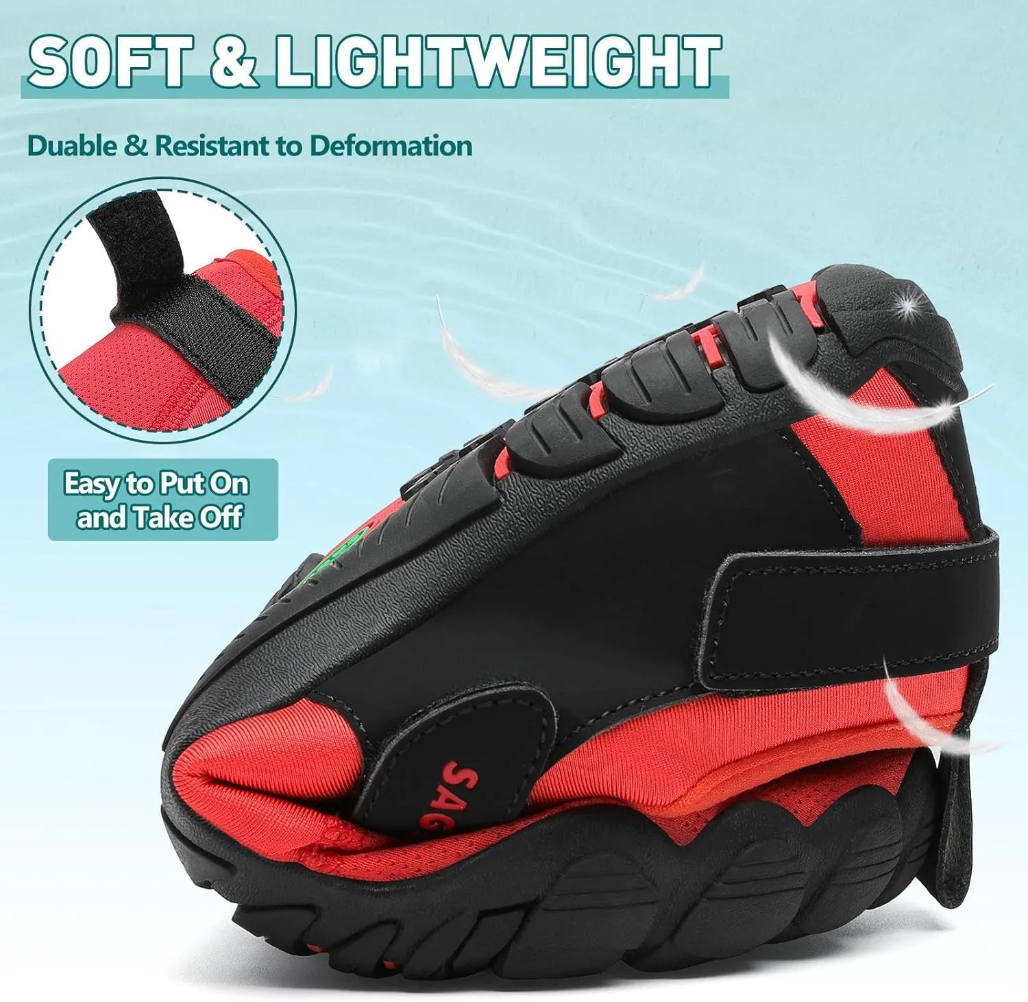 SAGUARO Women's Men's Water Shoes Quick-Dry Swiming Aqua Surf Beach Kayak Barefoot Shoes Wide Toe Box