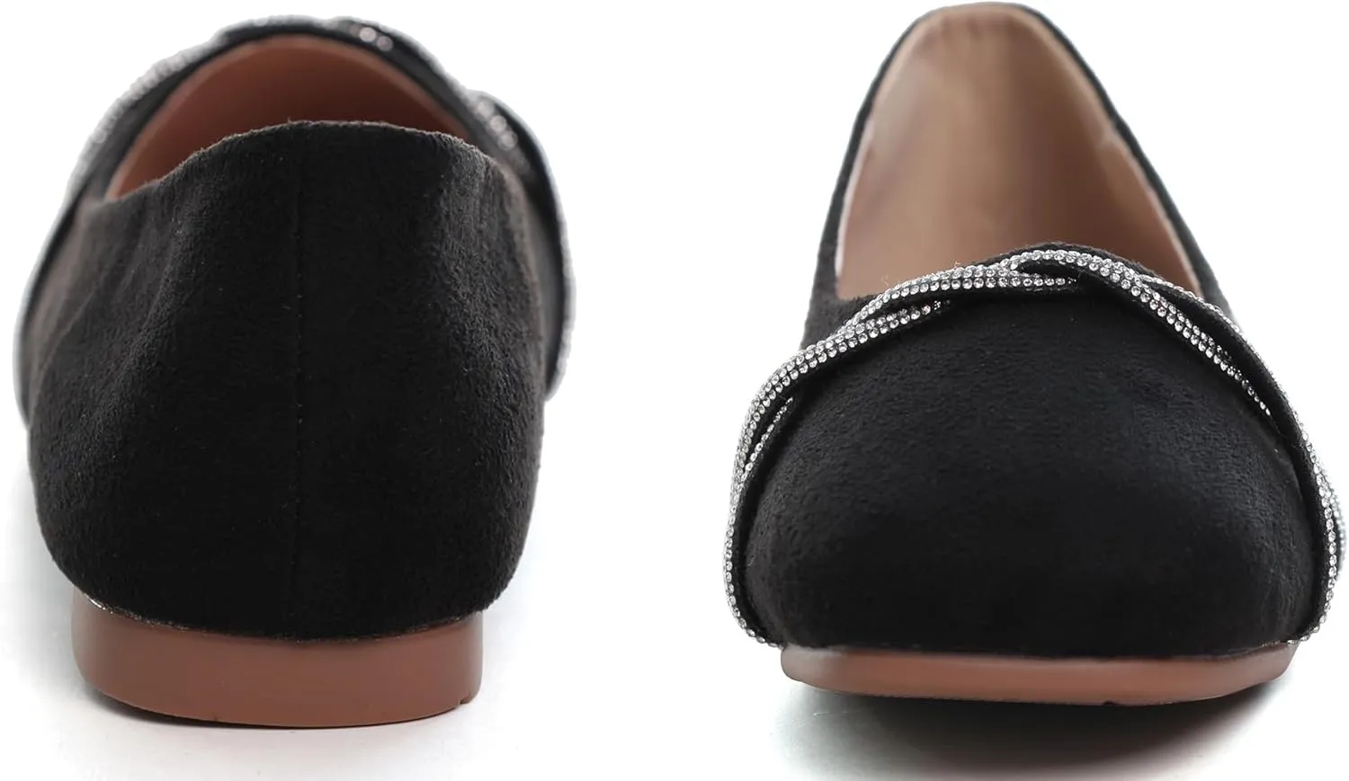 SAILING LU Flats for Women Comfortable Solid Color Soft Flats Square Toe Ballet Casual Work Shoes Dressy Slip-ons Loafers