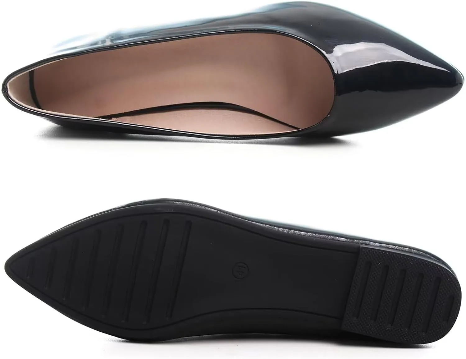 SAILING LU Womens Suede Pointed Toe Ballet Flats Comfortable Wedding Party Casual Slip-On Ballerina Dressy Shoes for Women Walking Shoes