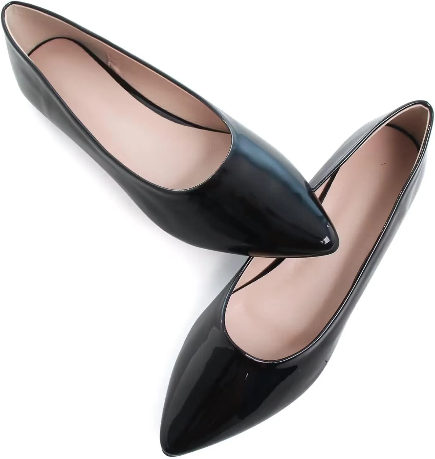 SAILING LU Womens Suede Pointed Toe Ballet Flats Comfortable Wedding Party Casual Slip-On Ballerina Dressy Shoes for Women Walking Shoes