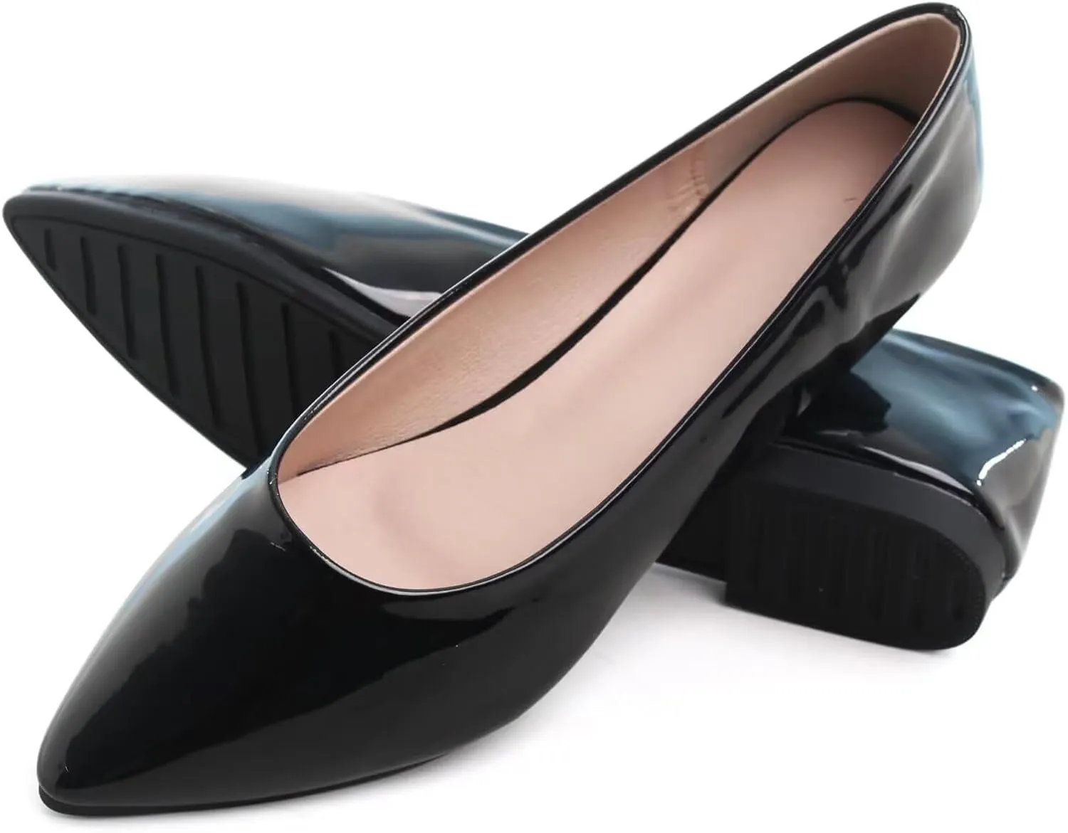 SAILING LU Womens Suede Pointed Toe Ballet Flats Comfortable Wedding Party Casual Slip-On Ballerina Dressy Shoes for Women Walking Shoes