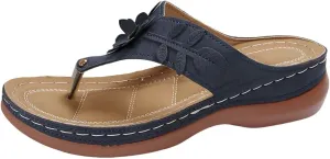 Sandals for Women 2025 Summer Orthopedic Arch Support Wedge Wide Fit Slip on Sandals Lightweight Casual Beach Walking Wedges Flip Flops Shoes
