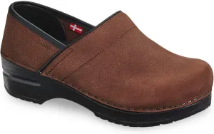 Sanita Pro Textured Oiled Wide Professional Clogs for Men - Arch Support, Durable, Closed-Back Slip-On Shoes