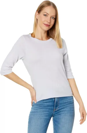 Santa Monica Mitered Back Elbow Length Tee Grey Fog SM