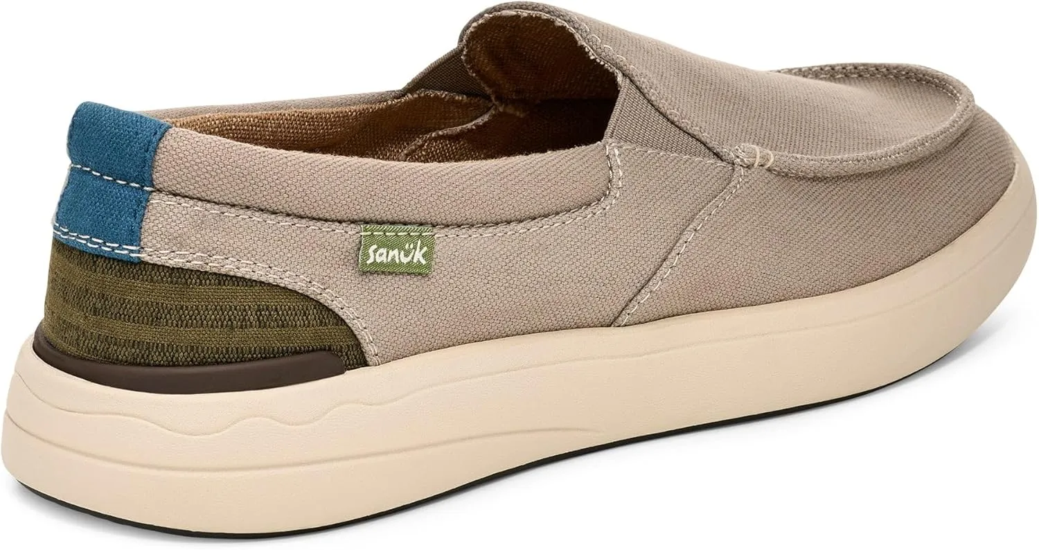 Sanuk Mens Mason Loafers | Mens Shoes | Slip On Shoes for Men | Men's Slip-on Loafers | Removable Comfort Footbed