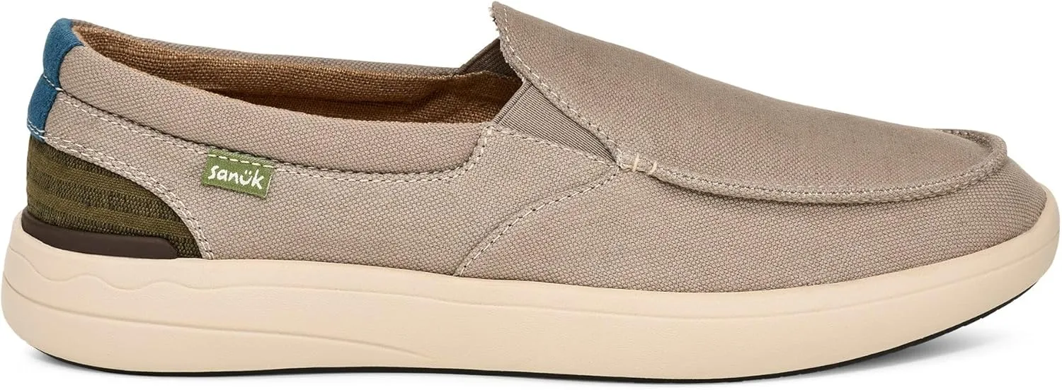 Sanuk Mens Mason Loafers | Mens Shoes | Slip On Shoes for Men | Men's Slip-on Loafers | Removable Comfort Footbed