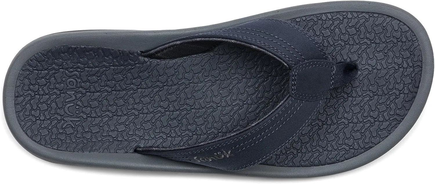 Sanuk On the Rocks Men's Beach Sandals | Flip Flops for Men | Quick Dry Flip-Flop Slides | Supportive & Lightweight | Arch Support Footbed