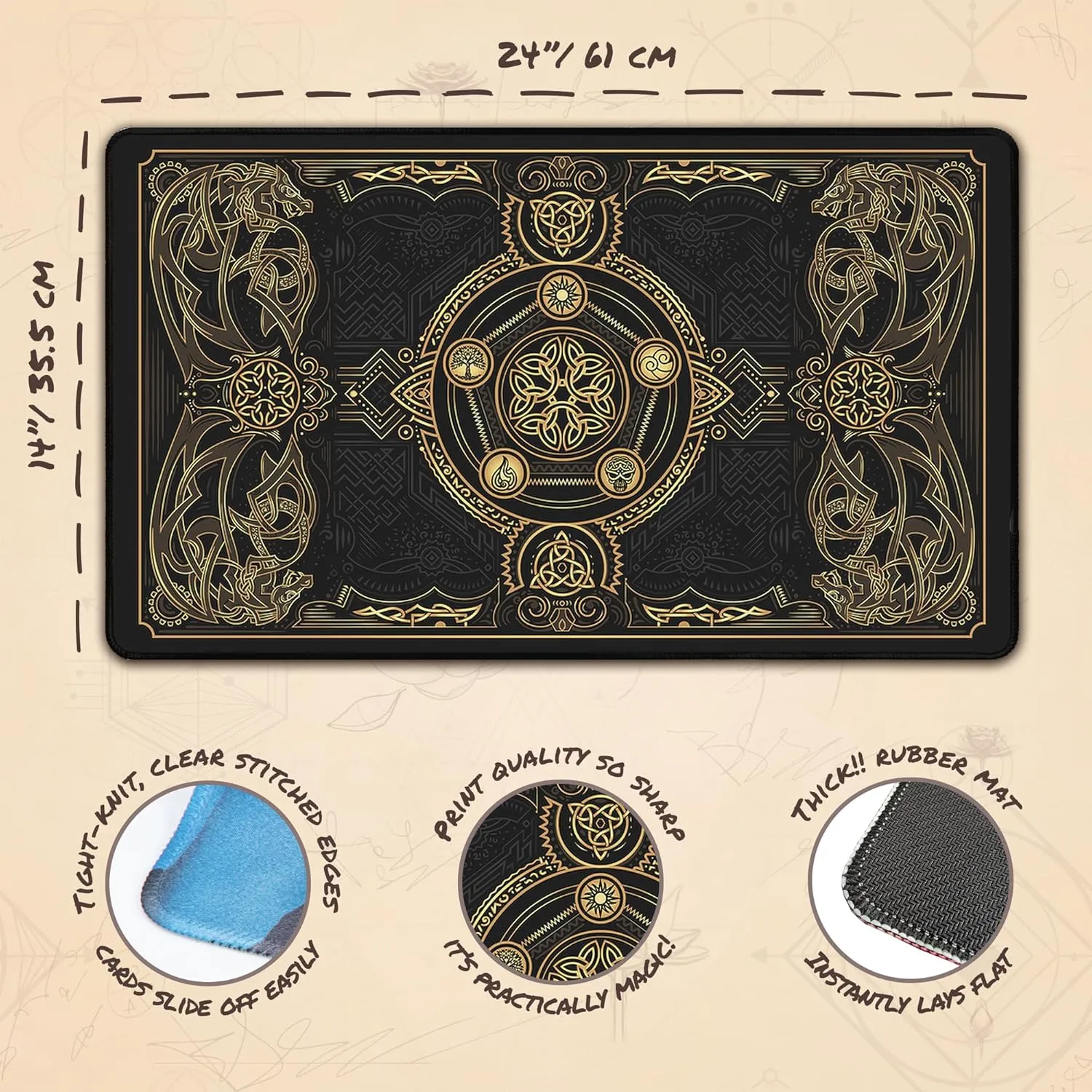 Scourge Dragon Blast (Stitched) - MTG Playmat - Compatible with Magic The Gathering Playmat - Play MTG, YuGiOh, TCG - Original Play Mat Art Designs & Accessories