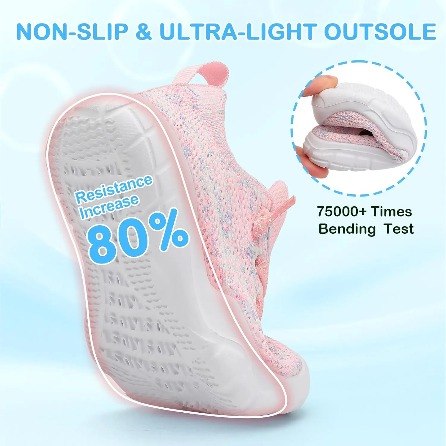 Scurtain Toddler Shoes Girls Boys Barefoot Shoes Kids Sneakers Breatherble Slip on Shoes