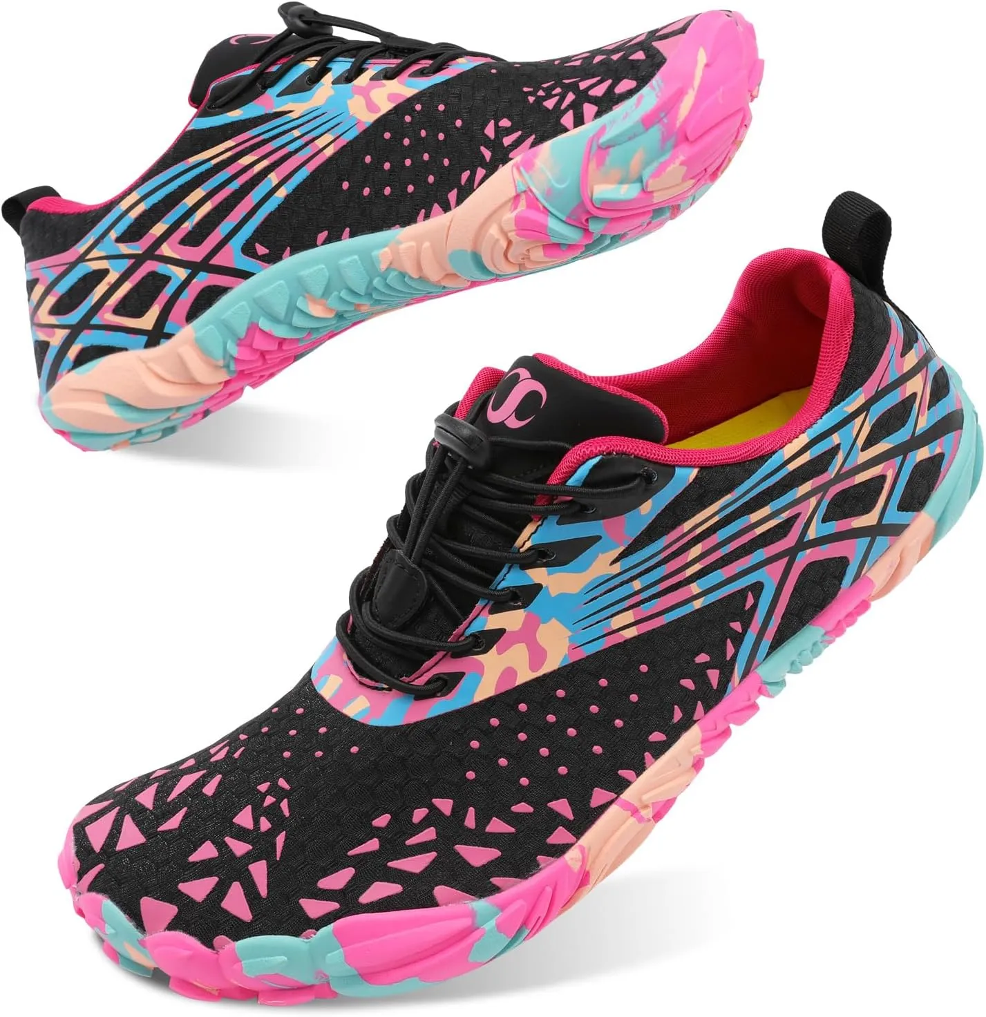 Scurtain Unisex Mens Womens Athletic Hiking Water Shoes Quick Dry Barefoot Aqua Shoes Swim Shoes Beach Shoes with Drainage