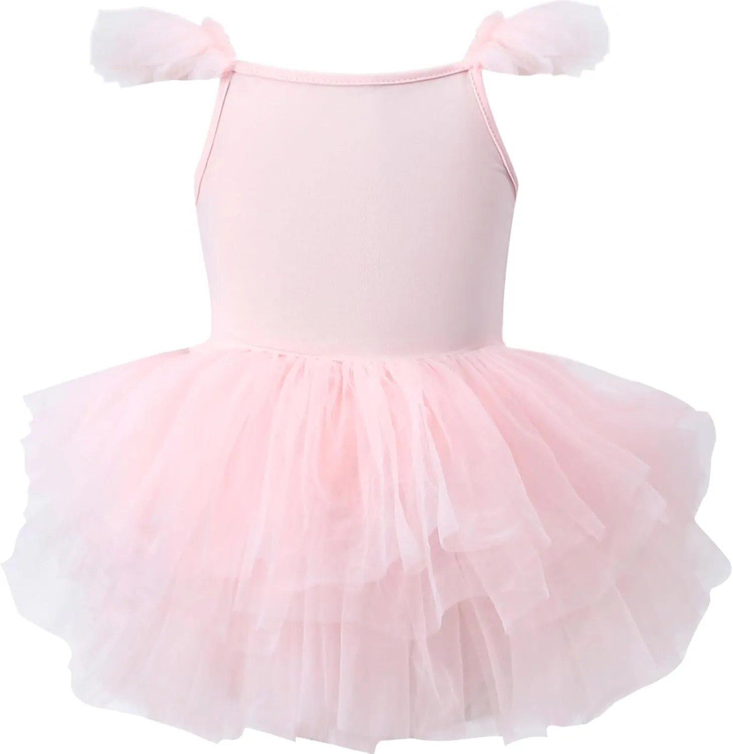 SEAUR Toddler Girls Ballet Dance Dress Sleeveless Fluffy Tutu Tulle Dress Elegant Ballerina Dancewear