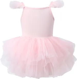SEAUR Toddler Girls Ballet Dance Dress Sleeveless Fluffy Tutu Tulle Dress Elegant Ballerina Dancewear