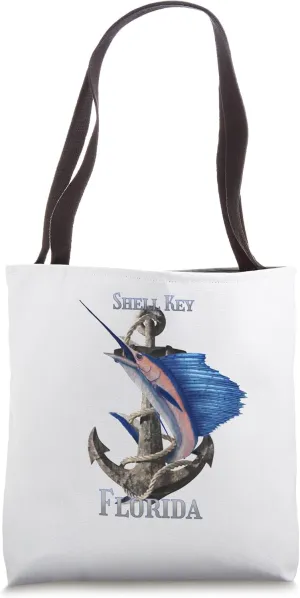 Shell Key Florida Swordfish Marlin Ocean Fishing Tote Bag