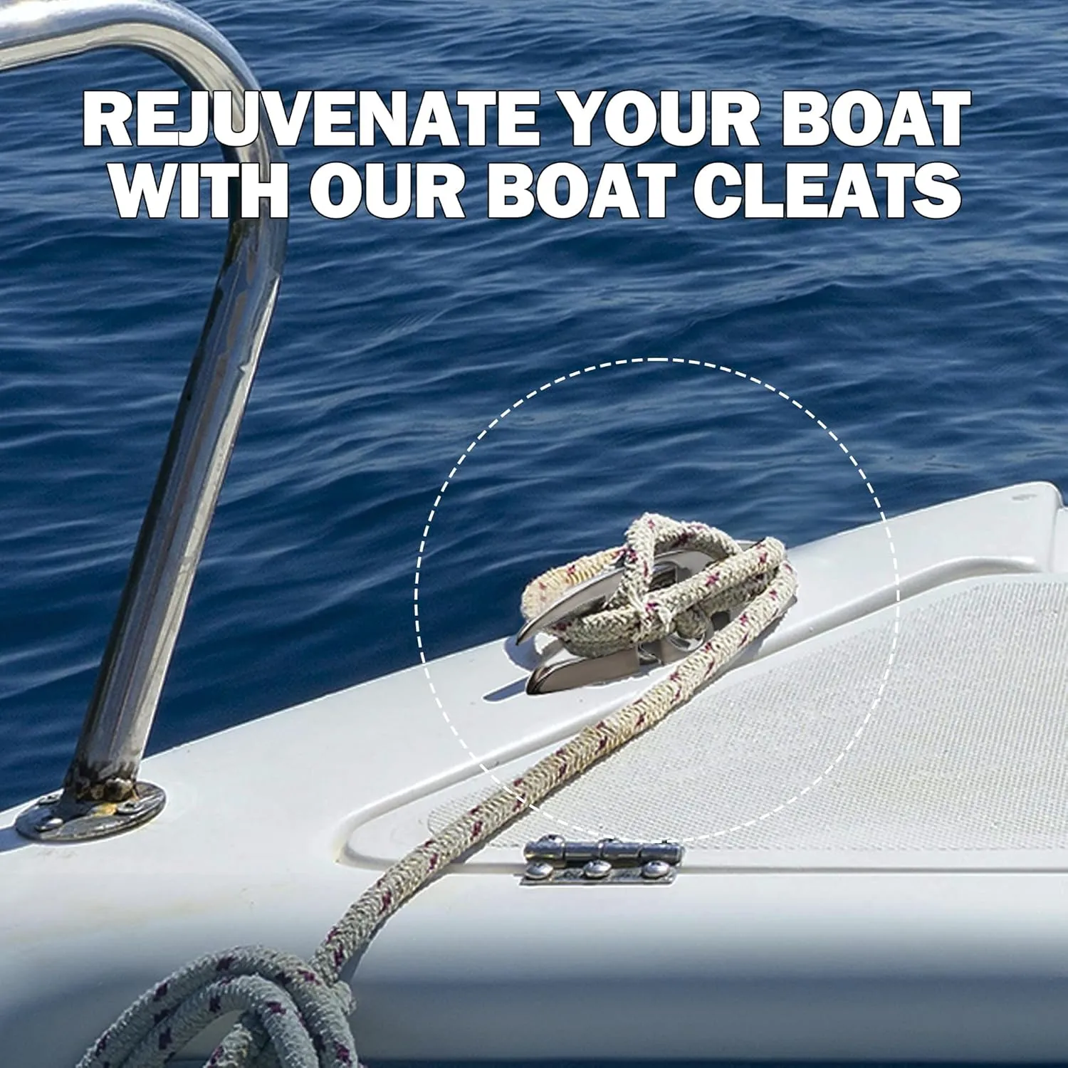 SHENGHUISS Folding Boat Cleat 316 Stainless Steel Cleat Flip Up Boat Dock Cleats (5"/6"/8")