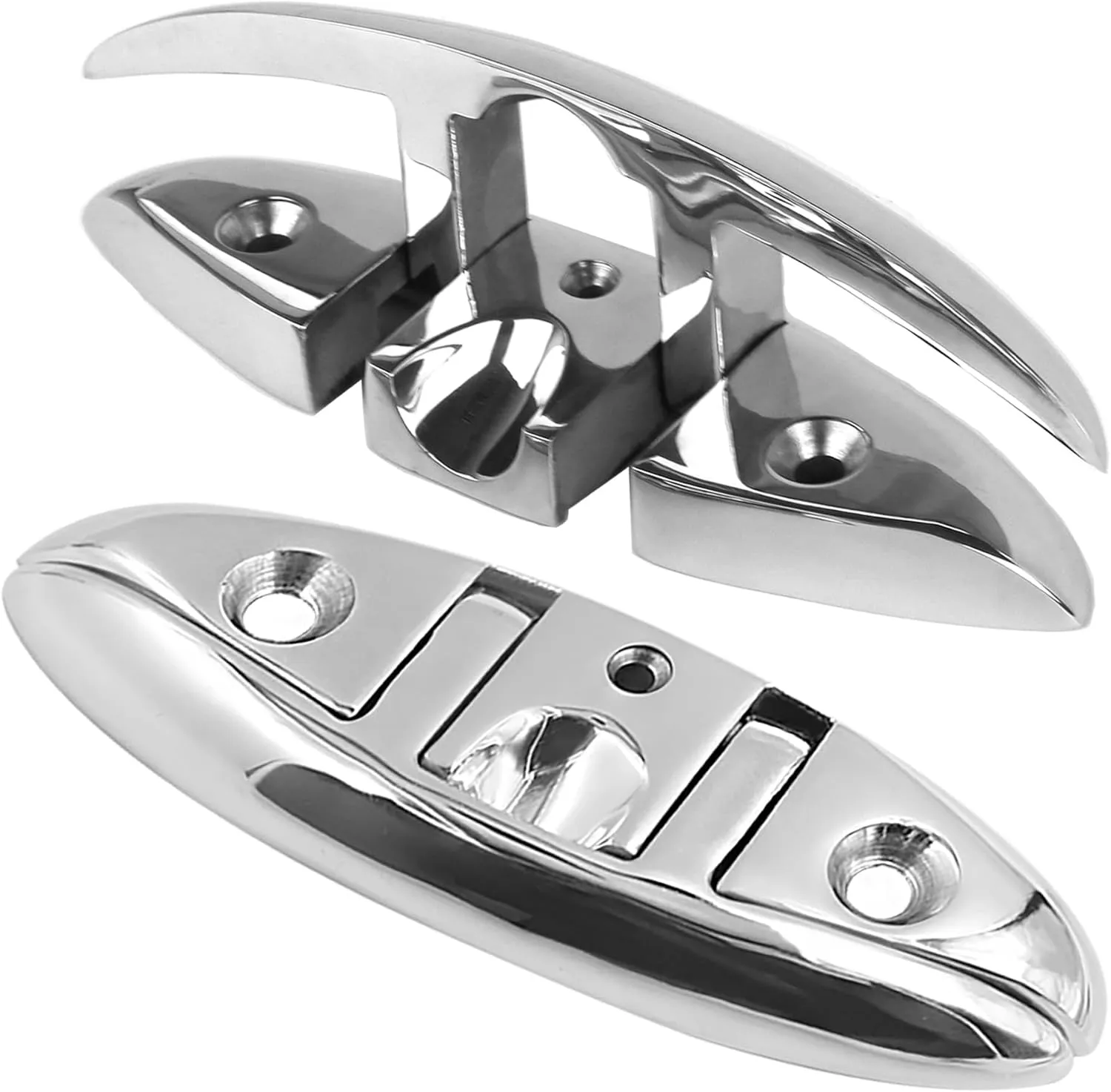 SHENGHUISS Folding Boat Cleat 316 Stainless Steel Cleat Flip Up Boat Dock Cleats (5"/6"/8")