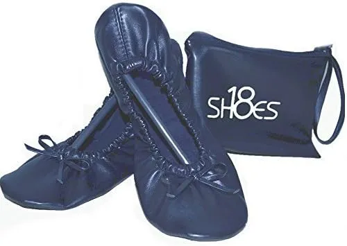 Shoes 18 Women's Foldable Portable Travel Ballet Flat Shoes w/Matching Carrying Case