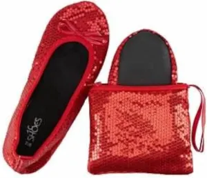 Shoes 18 Women's Foldable Portable Travel Ballet Flat Shoes w/Matching Carrying Case