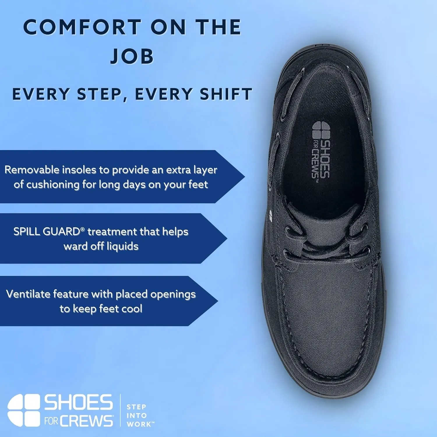 Shoes for Crews Milano, Women's Slip Resistant Food Service Work Sneaker